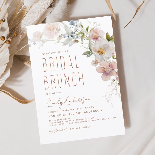 Invitación Bridal Brunch Wildflower Boho Elegant Shower (Subido por el creador)