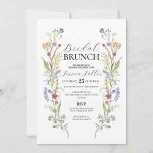 Invitación Bridal Brunch Wildflowers Floral Ditsy