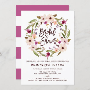 Invitación Bridal Floral Fantástica y caprichosa