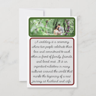 Invitación Bridal Groom Natural folded thank you cards