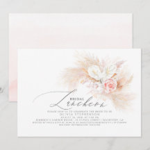 Bridal Luncheon Pampas Grass Floral Exótica Ducha