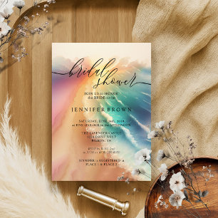 Invitación Bridal Ocean Beach Signature Summer Watercolor