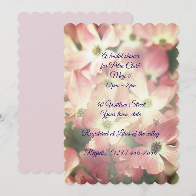 Invitación Bridal Shower (Anverso / Reverso)