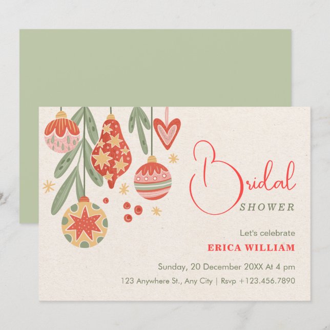 Invitación Bridal shower  (Anverso / Reverso)