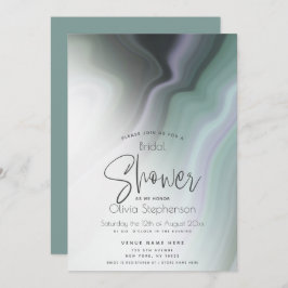 Invitación BRIDAL SHOWER | Abstracto Dusty Sage y Violet