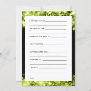 Invitación Bridal Shower Advance Chartreuse Sparkling Lights