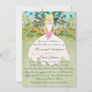 Invitación Bridal Shower Bird Cage Kissing Love Birds