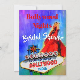 Invitación Bridal Shower Bollywood Indio Colorful Moderne