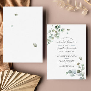 Invitación Bridal Shower Botanic Eucalyptus Greeneration Scri