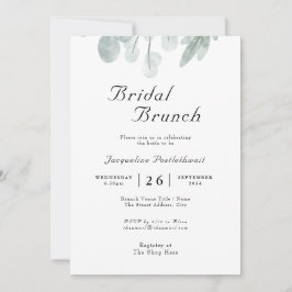 Invitación Bridal Shower Brunch Eucalyptus Boda Floral