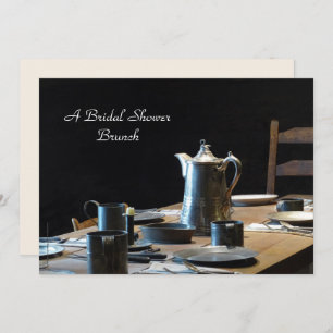 Invitación Bridal Shower Brunch Old West Table Setting