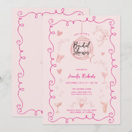 Invitación Bridal Shower caprichoso
