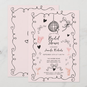 Invitación Bridal Shower caprichoso