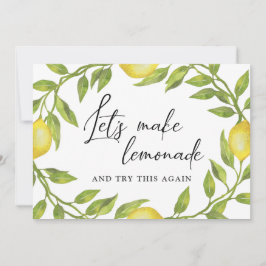 Invitación Bridal Shower Change of Plans Lemons Greenery