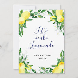Invitación Bridal Shower Change of Plans Lemons Greenery
