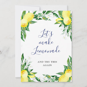 Invitación Bridal Shower Change of Plans Lemons Greenery