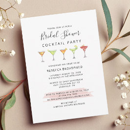 Invitación Bridal Shower Cocktail Fiesta