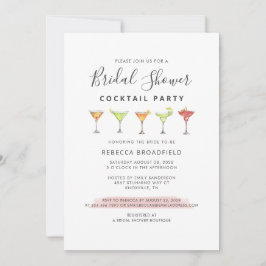 Invitación Bridal Shower Cocktail Fiesta Tropical Beach