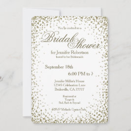 Invitación Bridal Shower | Confetti de oro