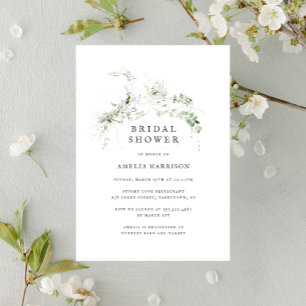 Invitación Bridal Shower Elegant Earthy Greeneration Watercol