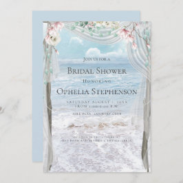 Invitación BRIDAL SHOWER | Elegante Puerto Floral de Playa