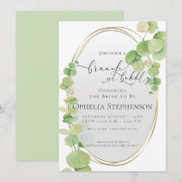 Invitación BRIDAL SHOWER | Eucalipto de brunch y burbuja
