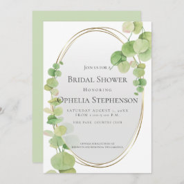 Invitación BRIDAL SHOWER | Eucalipto de primavera moderna