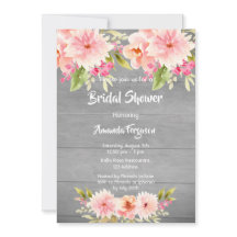 Bridal Shower flush flor madera gris
