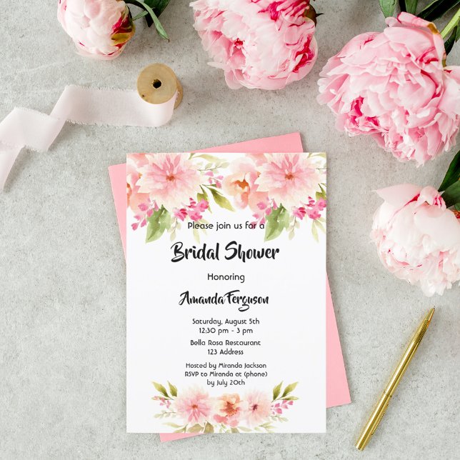 Invitación Bridal Shower flush florines Green (Subido por el creador)