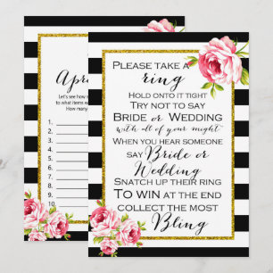 Invitación Bridal Shower Games x2 - Juego de anillos   Delant
