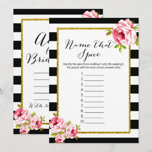Invitación Bridal Shower Games x2 - Nombrar especias Consej