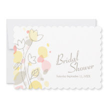 Bridal Shower gráficos modernos pétalos de flores 