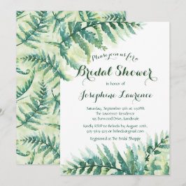 Invitación Bridal Shower Greenery Fern