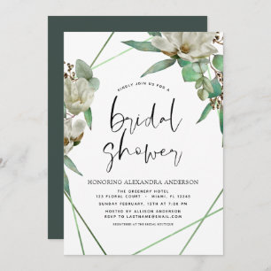 Invitación Bridal Shower Greenery Magnolia
