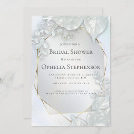 Invitación BRIDAL SHOWER | Icy Blue Pearl Shimmer