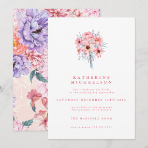 Invitación BRIDAL SHOWER Invitati por flores acuáticas