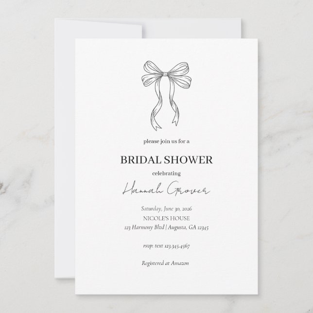 Invitación Bridal Shower Invitation (Anverso)