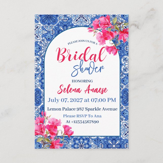 Invitación Bridal Shower Invitation Card (Anverso)