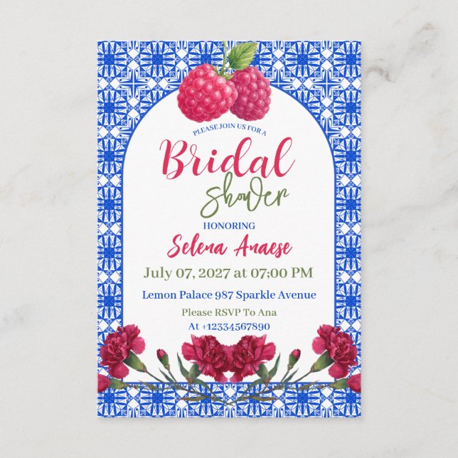 Invitación Bridal Shower Invitation Card (Anverso)