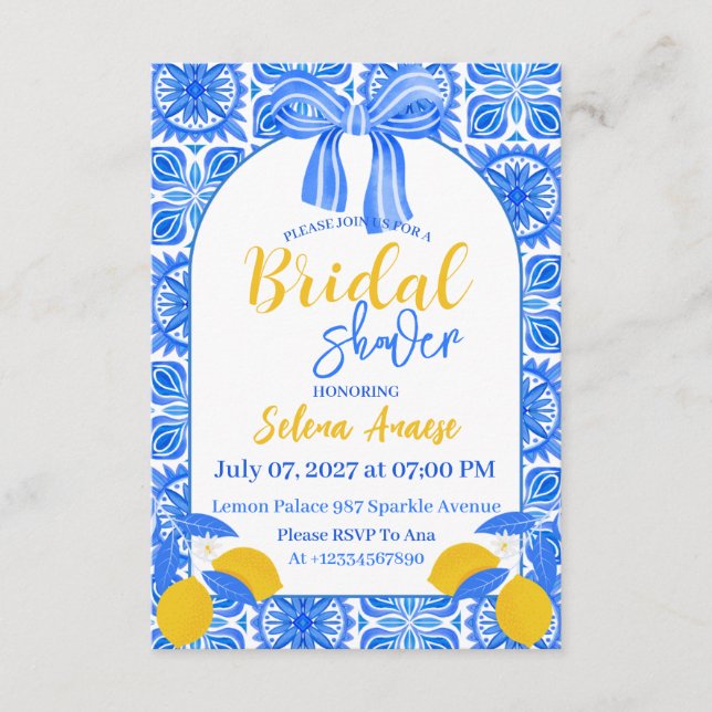 Invitación Bridal Shower Invitation Card (Anverso)