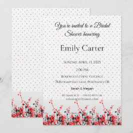Invitación Bridal Shower Invitation Elegant Floral Template