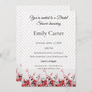 Invitación Bridal Shower Invitation Elegant Floral Template