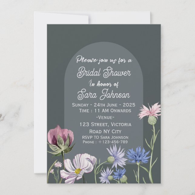 Invitación Bridal Shower Invitations  (Anverso)
