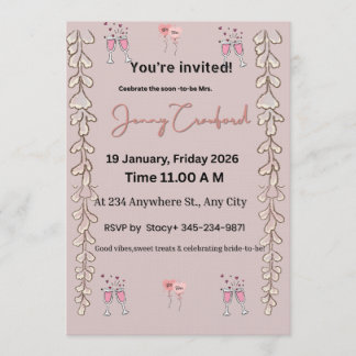 Invitación Bridal Shower Invite | Editable Digital Template |