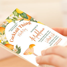 Invitación Bridal Shower Lemon Naranja Citrus Cocktail Thing