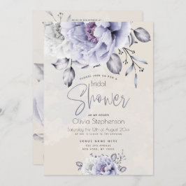 Invitación Bridal Shower | Lilac rústico y peonía alabastro