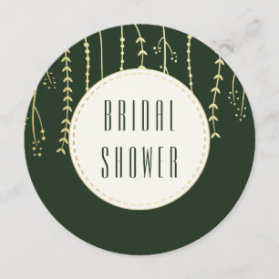 Invitación Bridal Shower   Los frentes dorados modernos en un