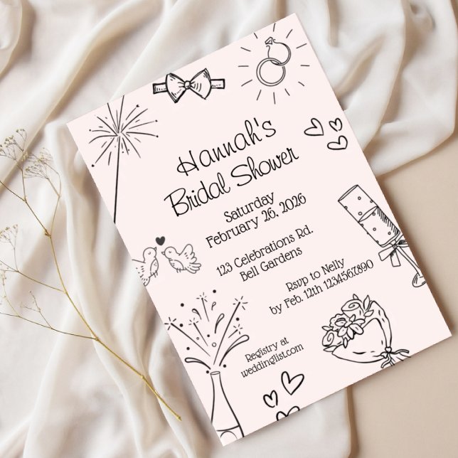 Invitación Bridal Shower, Modern Boho Minimalist,chic,    (Subido por el creador)