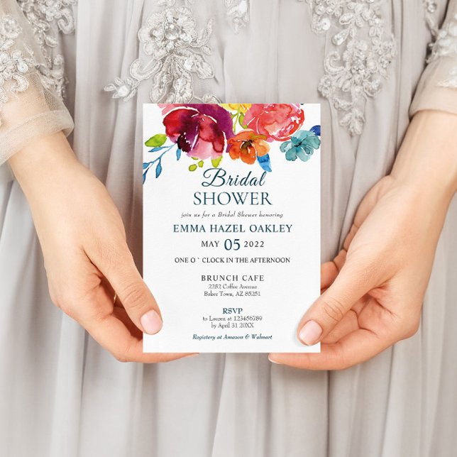 Invitación Bridal Shower moderno y colorida en verano (Subido por el creador)