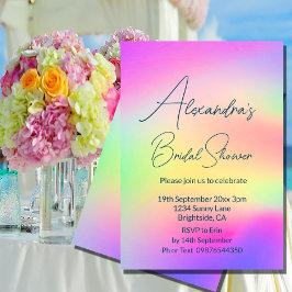 Invitación Bridal Shower Multicolor Moderno